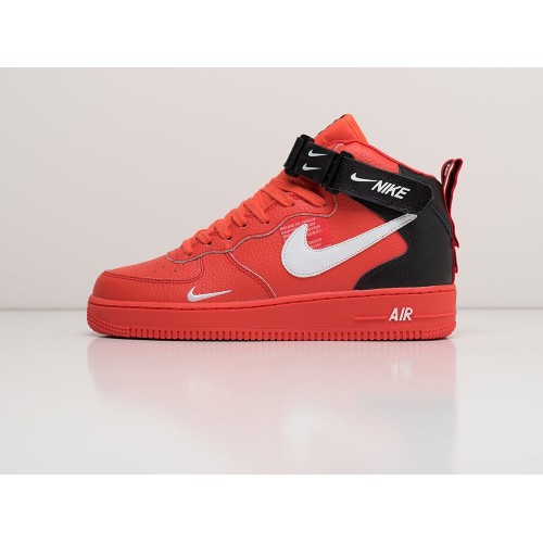 Кроссовки NIKE Air Force 1 07 Mid LV8 цвет Красный арт. 13829