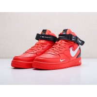 Зимние Кроссовки NIKE Air Force 1 07 Mid LV8 цвет Красный арт. 18065