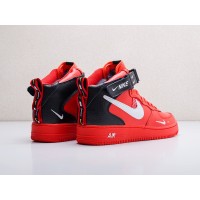 Зимние Кроссовки NIKE Air Force 1 07 Mid LV8 цвет Красный арт. 18065