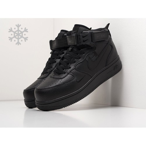 Зимние Кроссовки NIKE Air Force 1 07 Mid LV8 цвет Черный арт. 20814