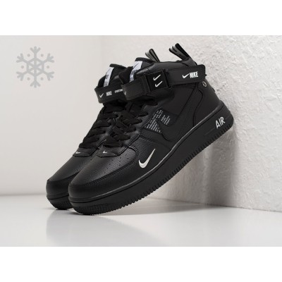 Зимние Кроссовки NIKE Air Force 1 07 Mid LV8 цвет Черный арт. 32918