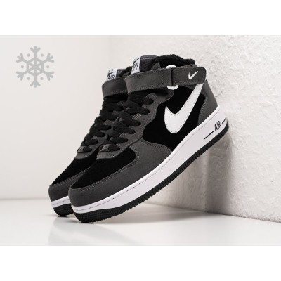 Зимние Кроссовки NIKE Air Force 1 Hi цвет Черный арт. 32878