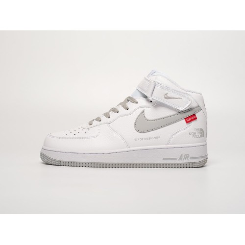 Кроссовки NIKE Air Force 1 Mid x Supreme x THE NORTH FACE цвет Белый арт. 40549