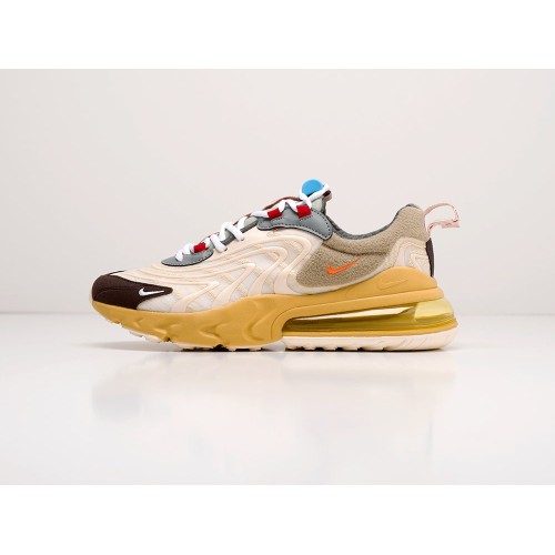 Кроссовки NIKE Air Max 270 React ENG x Travis Scott цвет Бежевый арт. 19048