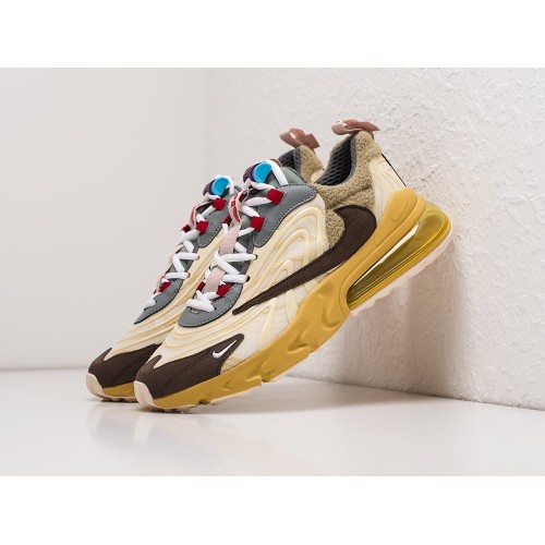 Кроссовки NIKE Air Max 270 React ENG x Travis Scott цвет Бежевый арт. 26935