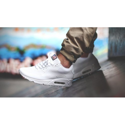 Кроссовки NIKE Air Max 90 Hyperfuse цвет Белый арт. 730