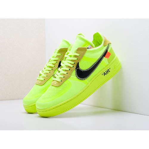 Кроссовки NIKE x OFF-White Air Force 1 Low цвет Зеленый арт. 17244