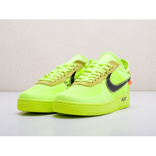 Кроссовки NIKE x OFF-White Air Force 1 Low цвет Зеленый арт. 17244