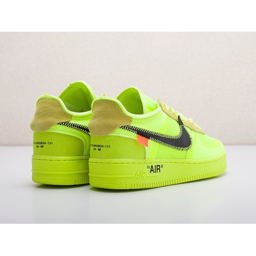 Кроссовки NIKE x OFF-White Air Force 1 Low цвет Зеленый арт. 17244