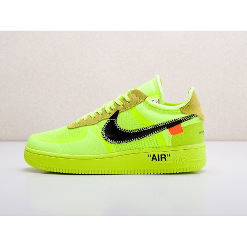 Кроссовки NIKE x OFF-White Air Force 1 Low цвет Зеленый арт. 17244