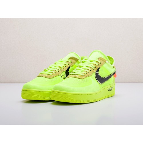 Кроссовки NIKE x OFF-White Air Force 1 Low цвет Зеленый арт. 17245