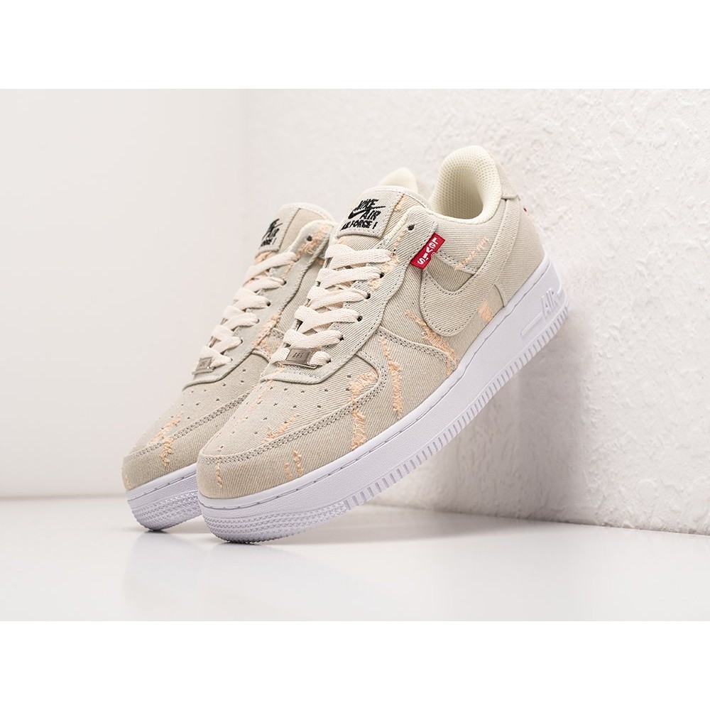 Кроссовки Levi’s x NIKE Air Force 1 Low цвет Бежевый арт. 39185