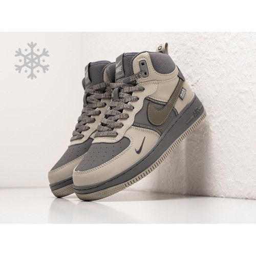 Зимние Кроссовки NIKE Air Force 1 Mid цвет Бежевый арт. 38646