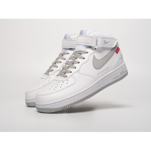 Кроссовки NIKE Air Force 1 Mid x Supreme x THE NORTH FACE цвет Белый арт. 40549