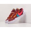 Кроссовки NIKE x Sacai Blazer Low цвет Бордовый арт. 29522